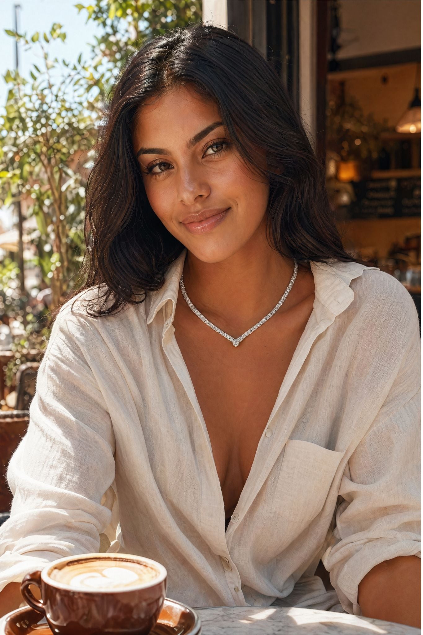 Cartier 20 Carat Diamond Platinum Necklace with Pear-Shaped Drop