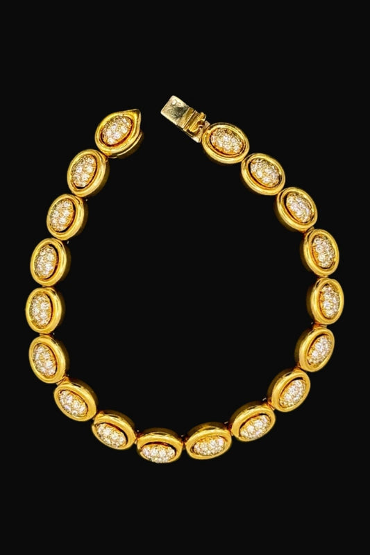 Van Cleef and Arpels 18ct Gold and Diamond Cluster Bracelet