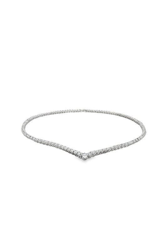 Cartier 20 Carat Diamond Platinum Necklace with Pear-Shaped Drop
