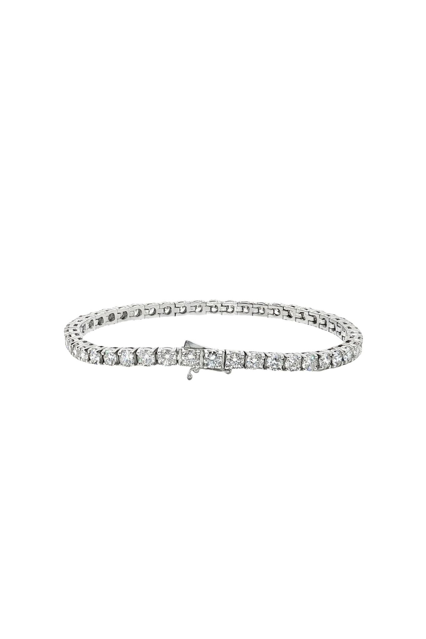 Diamond Line Bracelet in 18ct White Gold