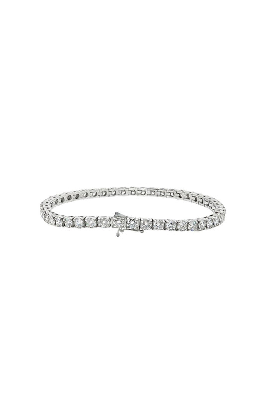 Diamond Line Bracelet in 18ct White Gold
