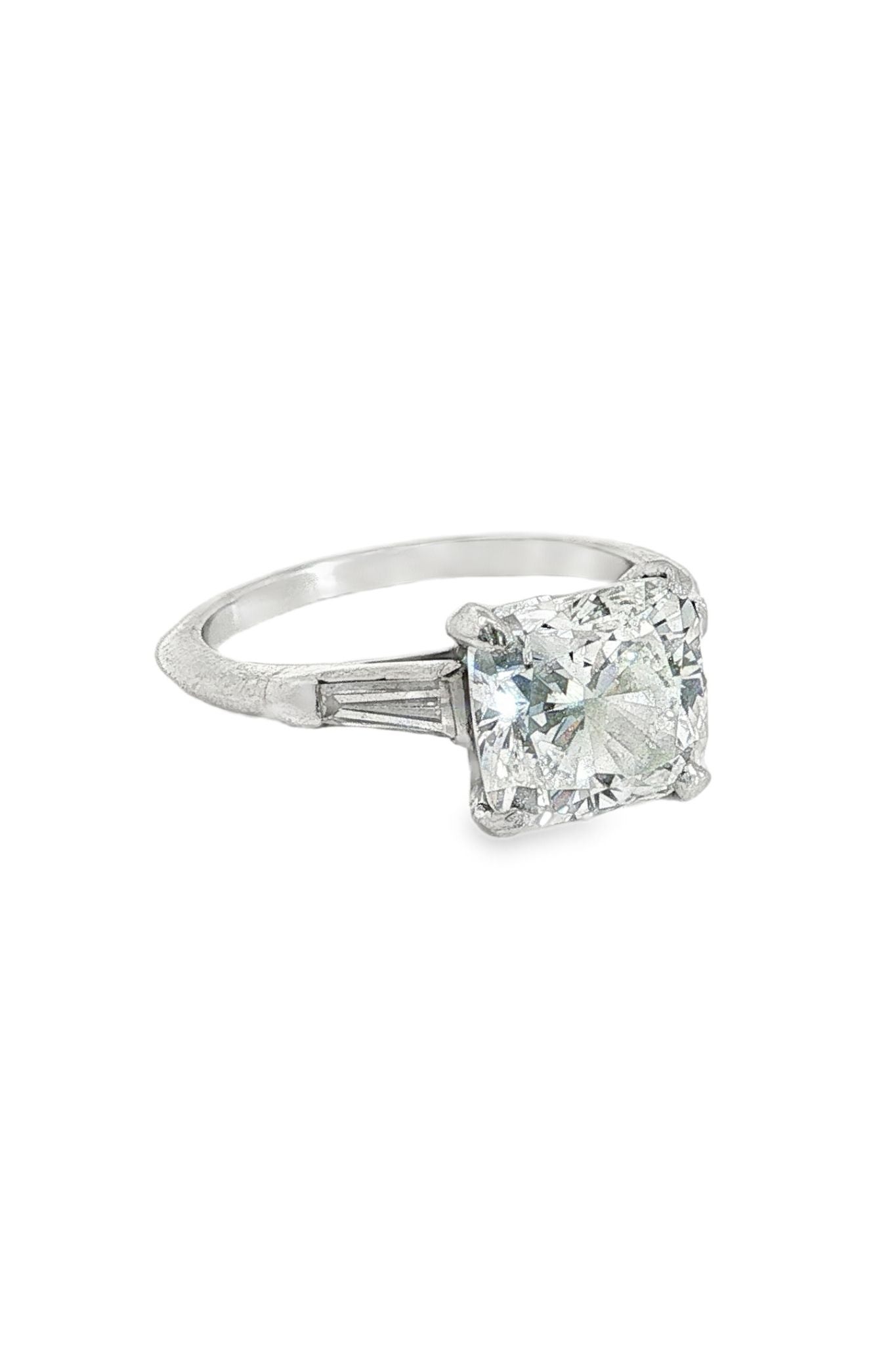 Victorian Cushion-Cut Diamond Solitaire Ring - Circa 1885