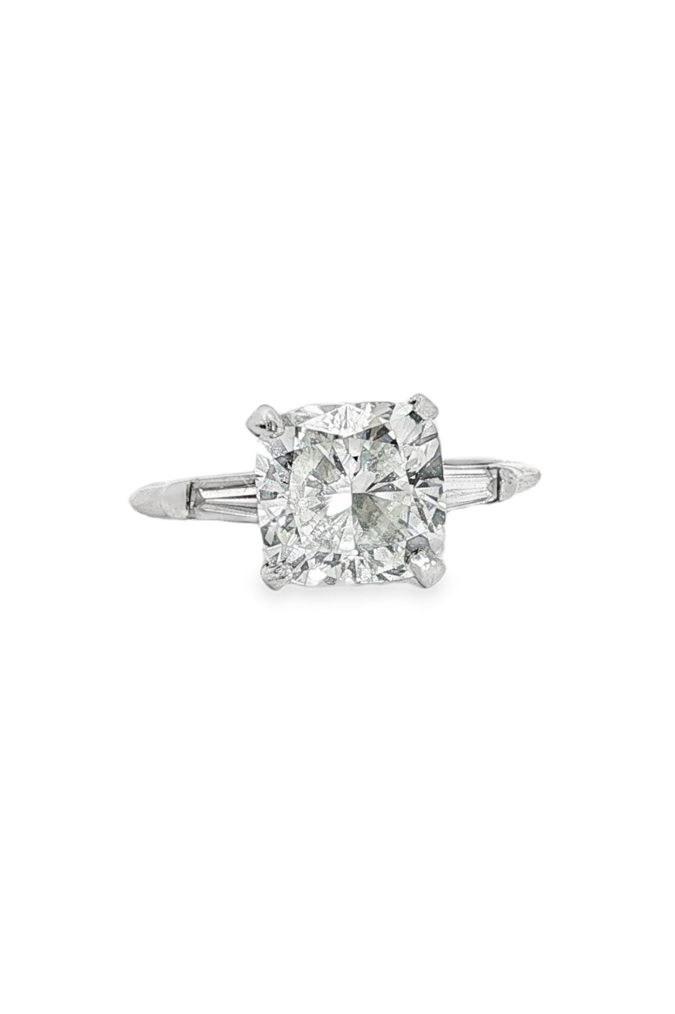 Victorian Cushion-Cut Diamond Solitaire Ring - Circa 1885