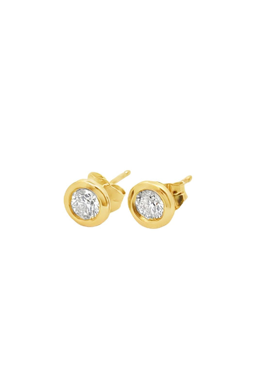 Diamond Stud Earrings in 18ct Yellow Gold