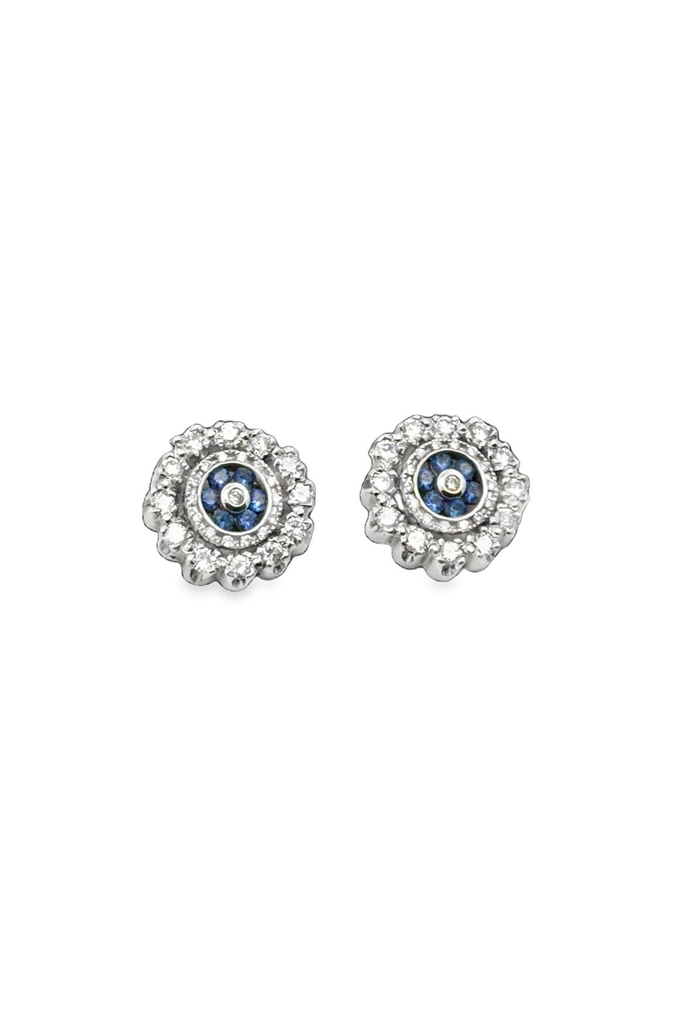 Interchangeable Sapphire, Ruby and Diamond Stud Earrings in Platinum and 18ct White Gold