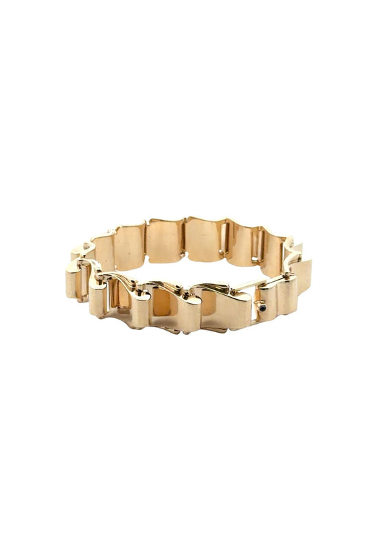 Tiffany 14ct Gold Wave Bracelet