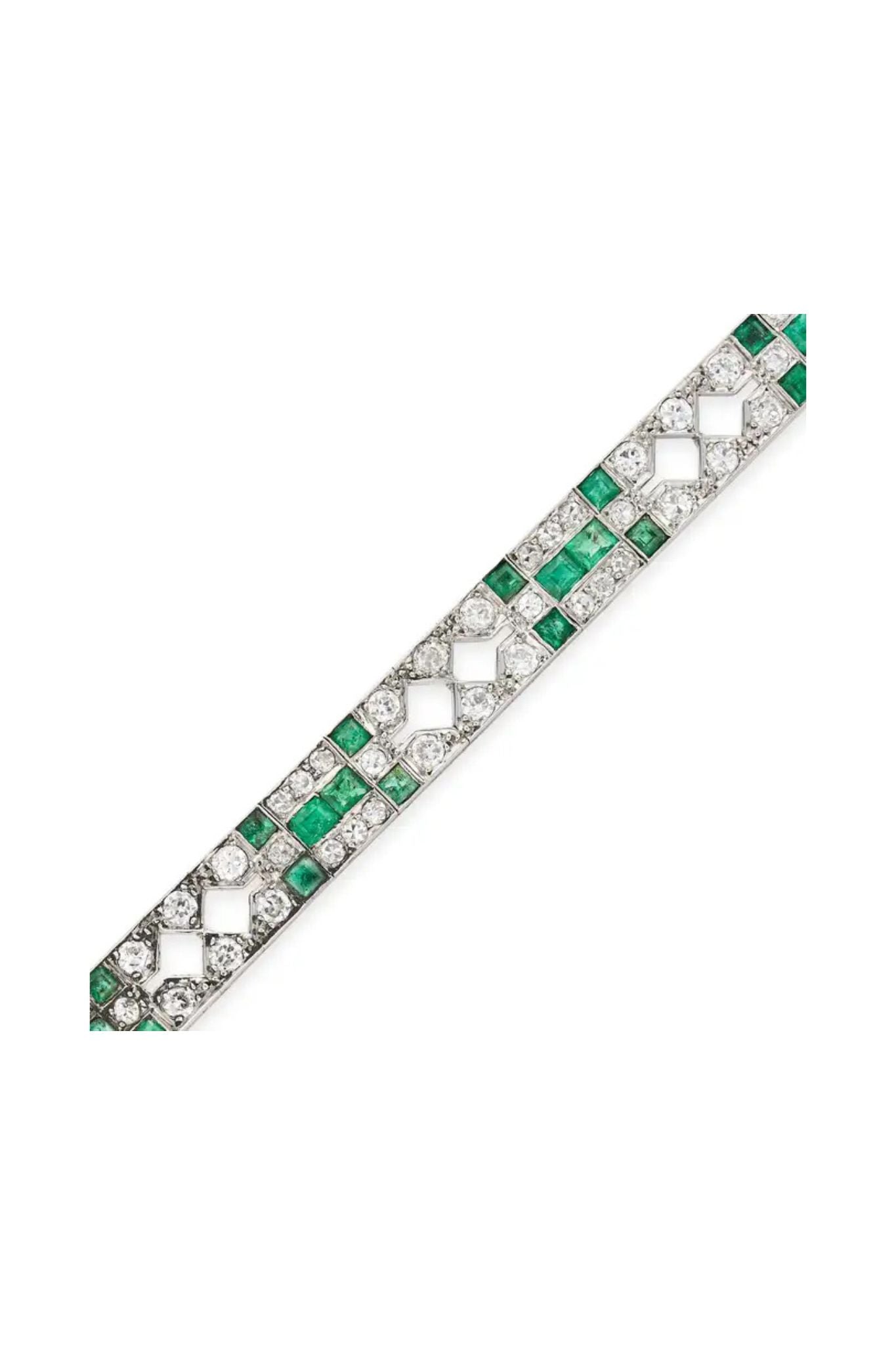 Mauboussin Art Deco Emerald and Diamond Bracelet, 1927