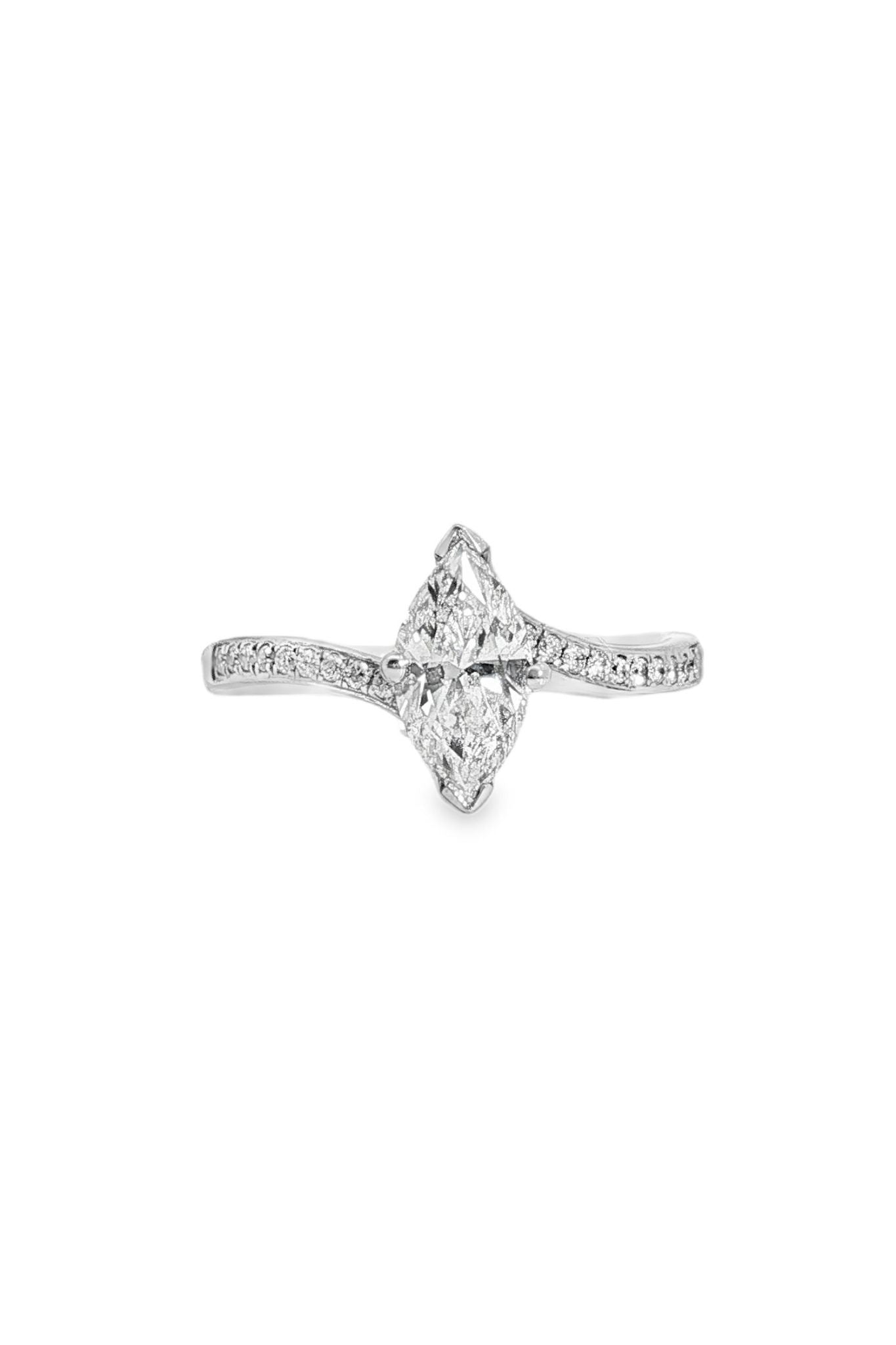 1.10ct Marquise Cut Diamond Bypass Ring