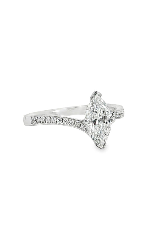 1.10ct Marquise Cut Diamond Bypass Ring