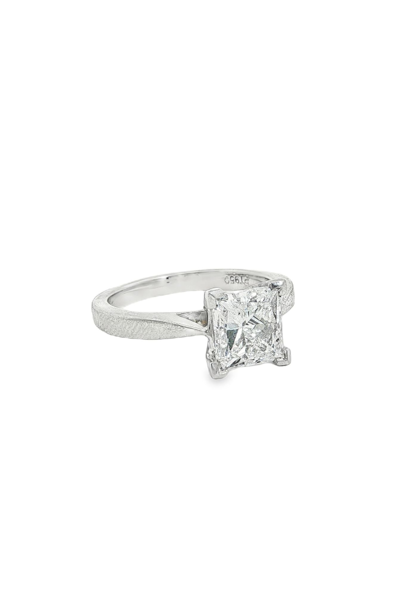 1.95ct Princess Cut Diamond Solitaire Ring