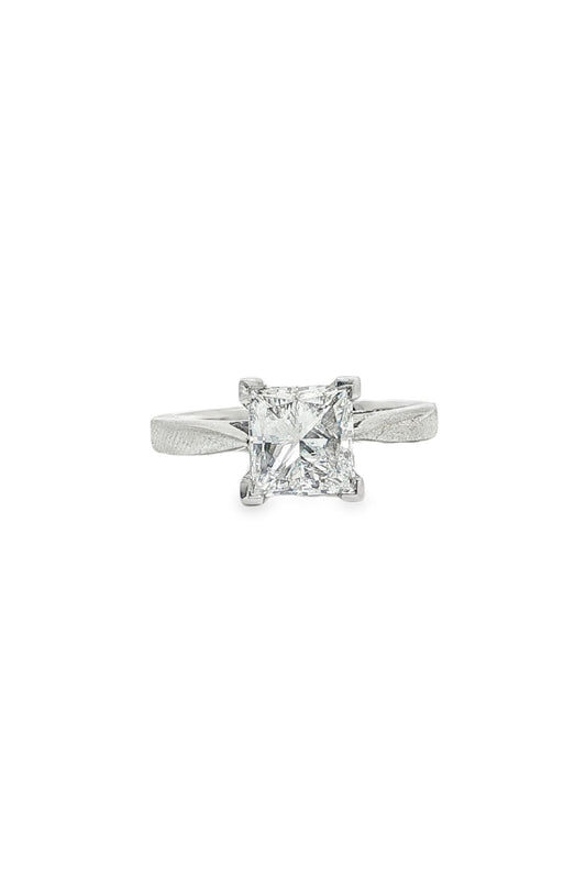 1.95ct Princess Cut Diamond Solitaire Ring