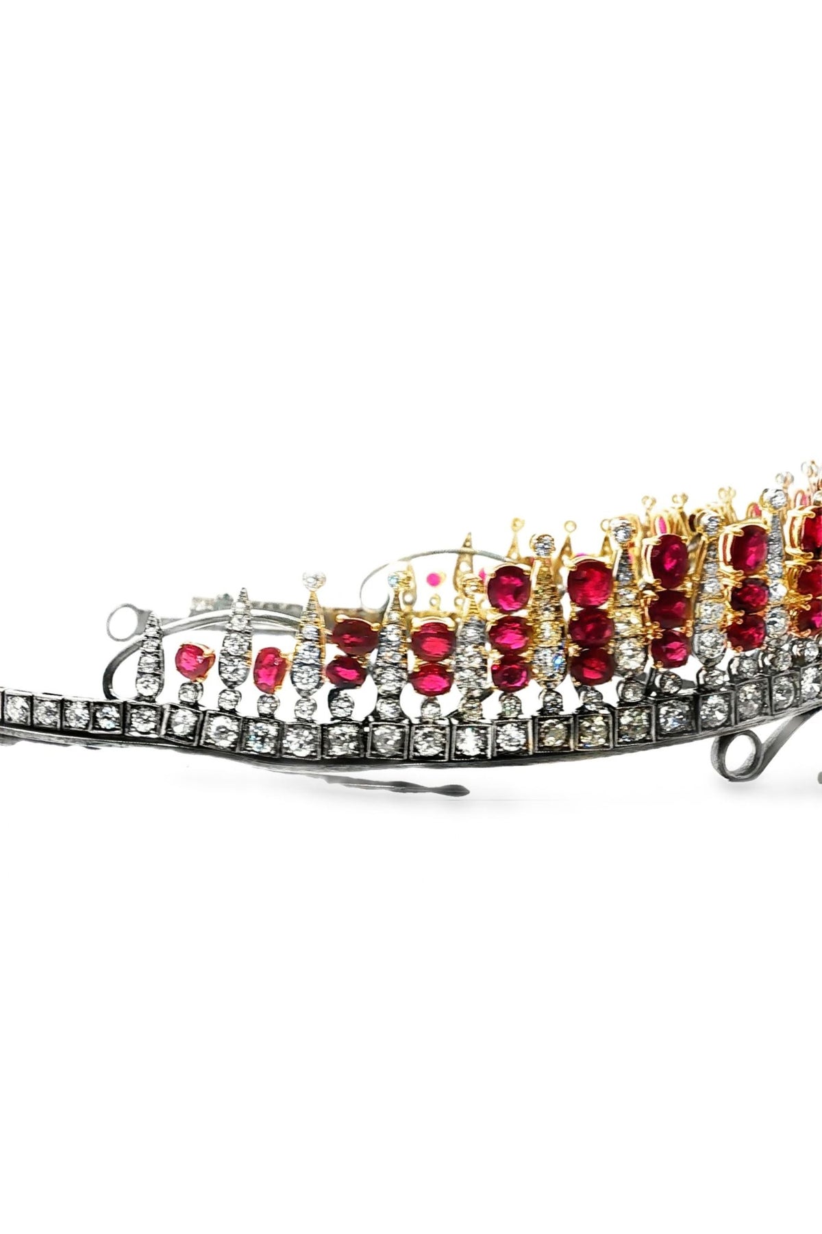 Exceptional Burma No-Heat Ruby & Diamond Tiara / Necklace