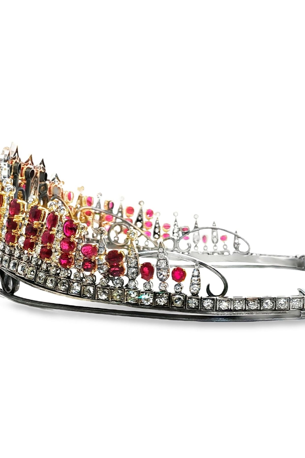 Exceptional Burma No-Heat Ruby & Diamond Tiara / Necklace