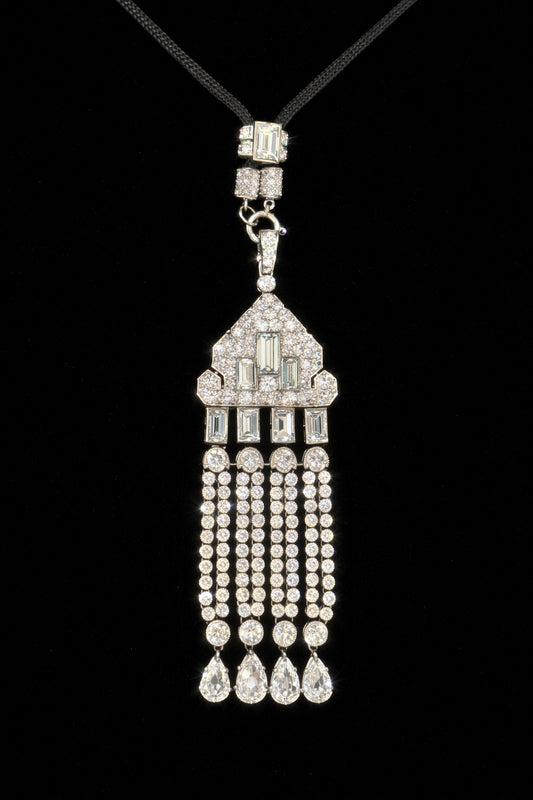 Cartier Art Deco Diamond Drop Necklace — Vintage 1920 Masterpiece