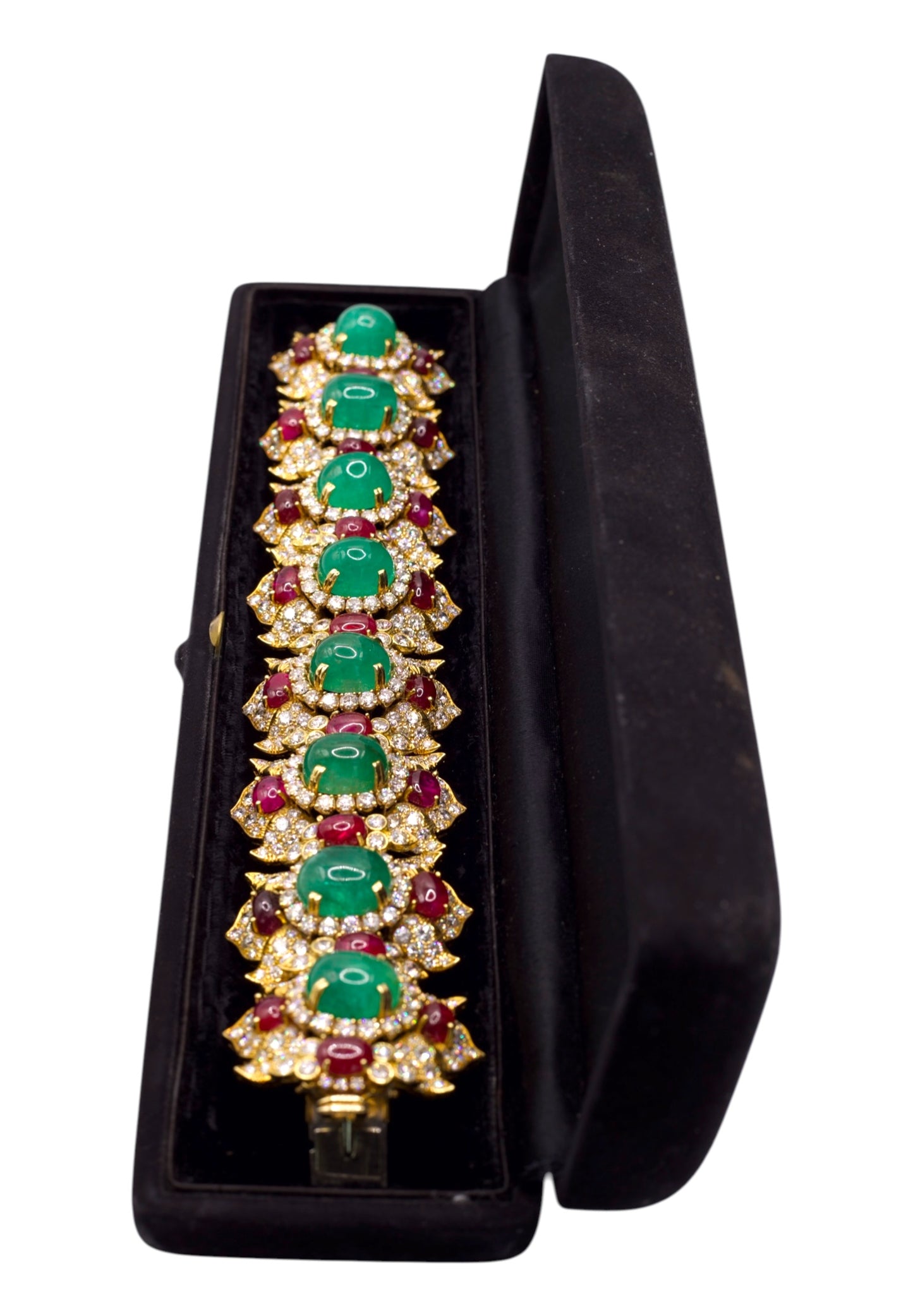 Harry Winston Colombian Emerald, Ruby and Diamond Bracelet