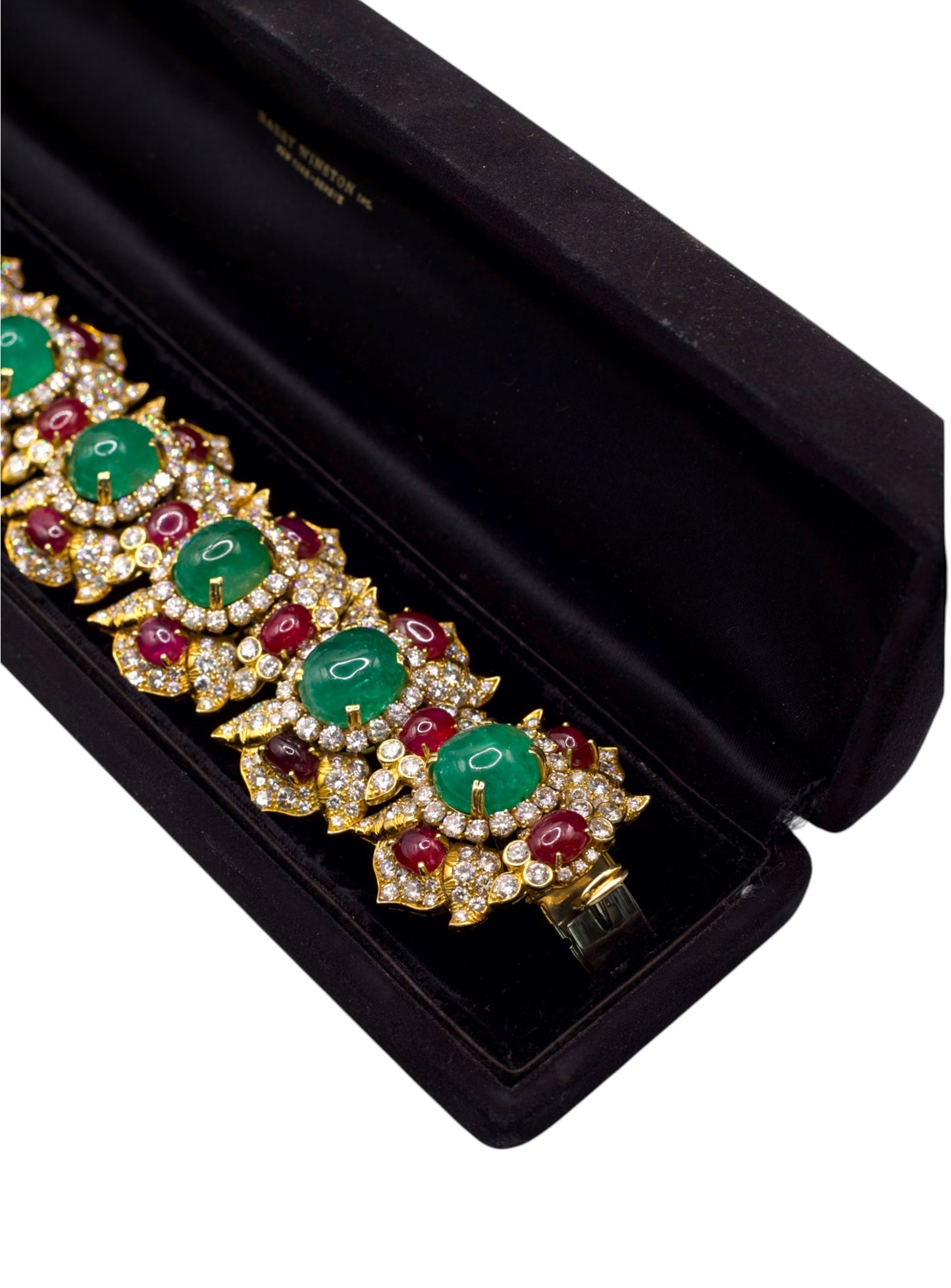 Harry Winston Colombian Emerald, Ruby and Diamond Bracelet