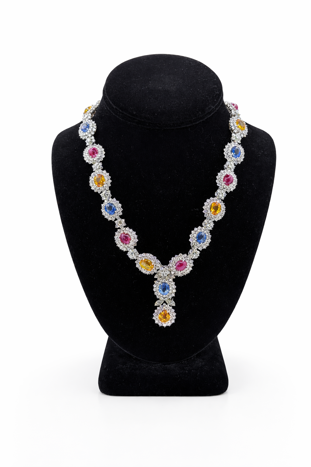 Tutti Frutti High Jewellery Necklace — Multicolour Sapphire, Cabochon Ruby and Diamond