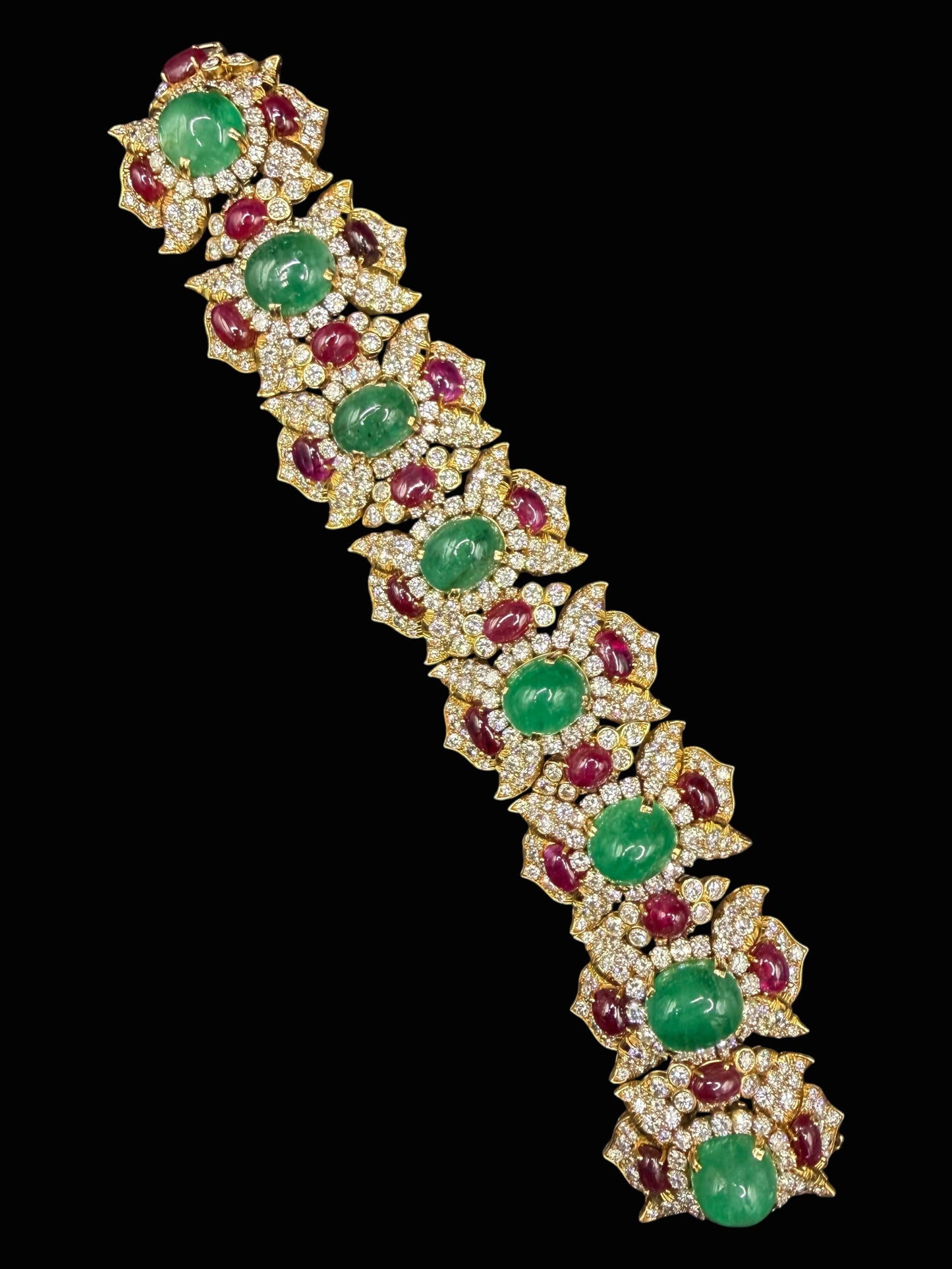 Harry Winston Colombian Emerald, Ruby and Diamond Bracelet